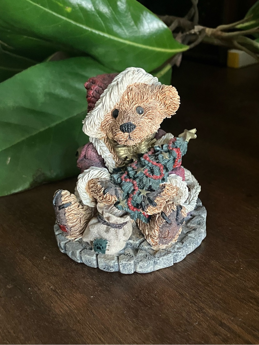 Vintage Christmas Holiday Boyds Bears Bear with Christmas Tree